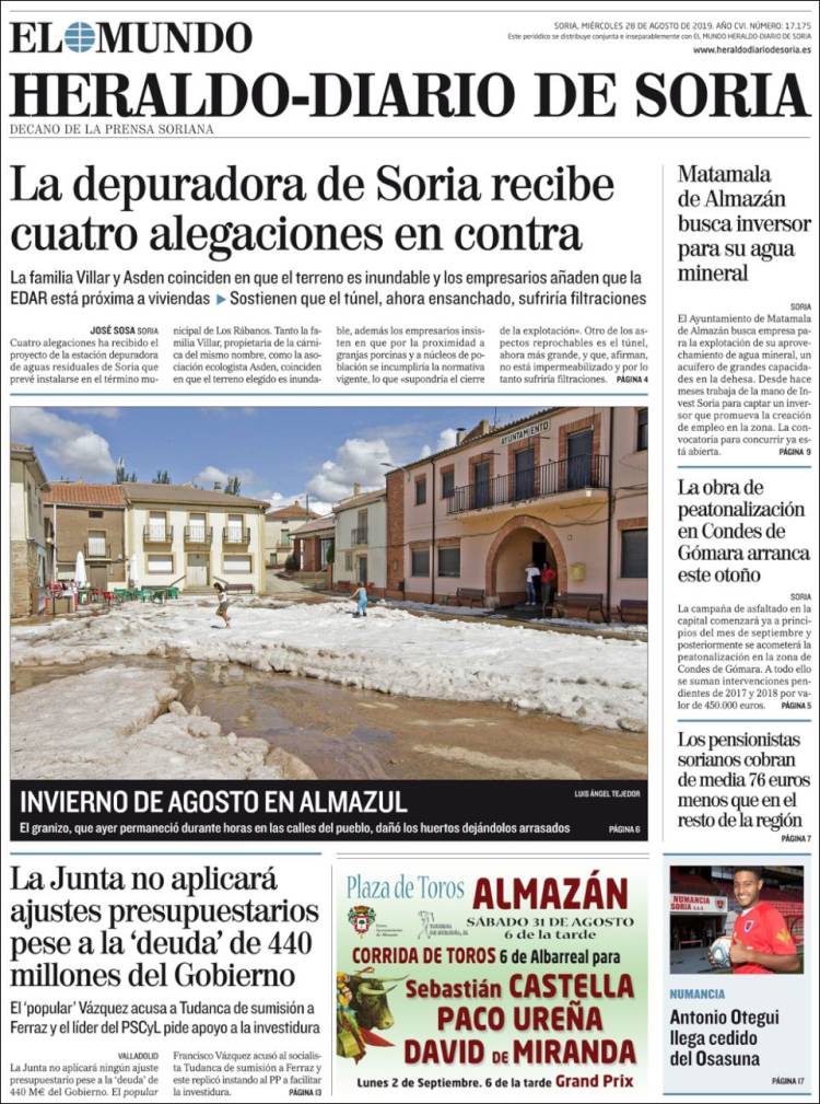 Portada de Diario de Soria (España)