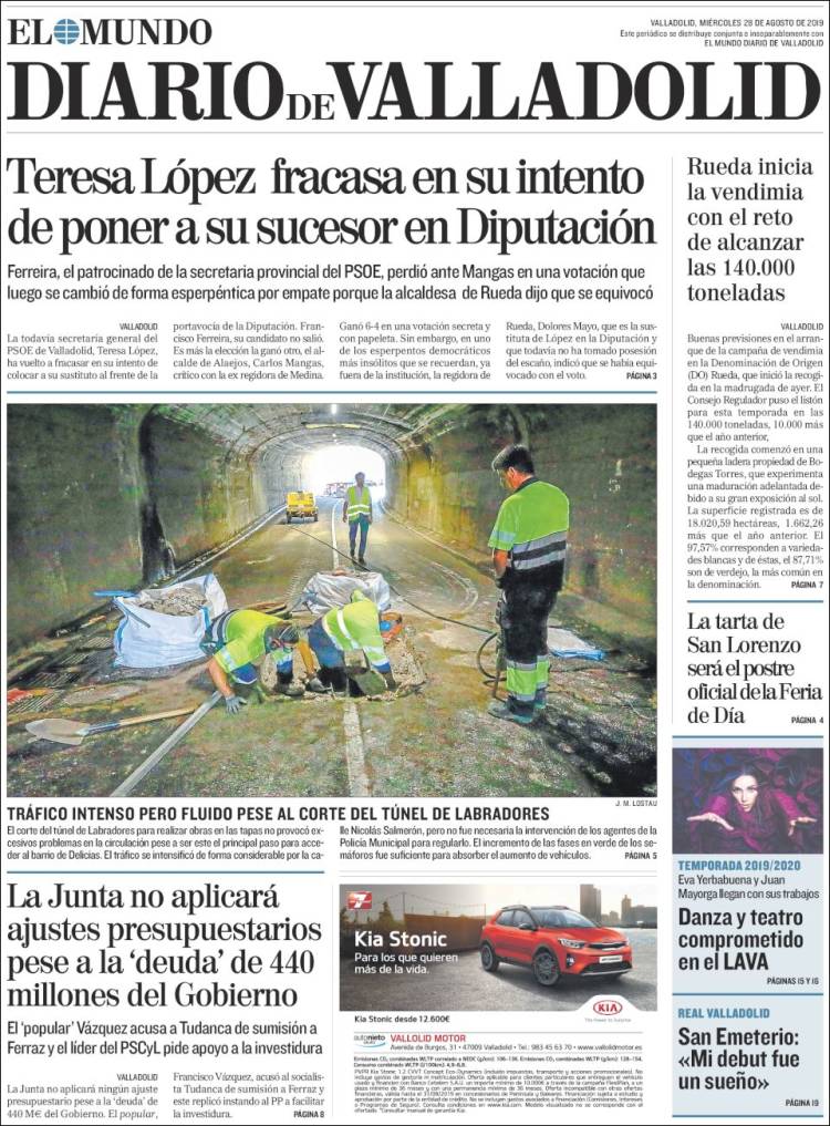 Portada de Diario de Valladolid (España)