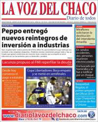 Portada de La Voz del Chaco (Argentina)