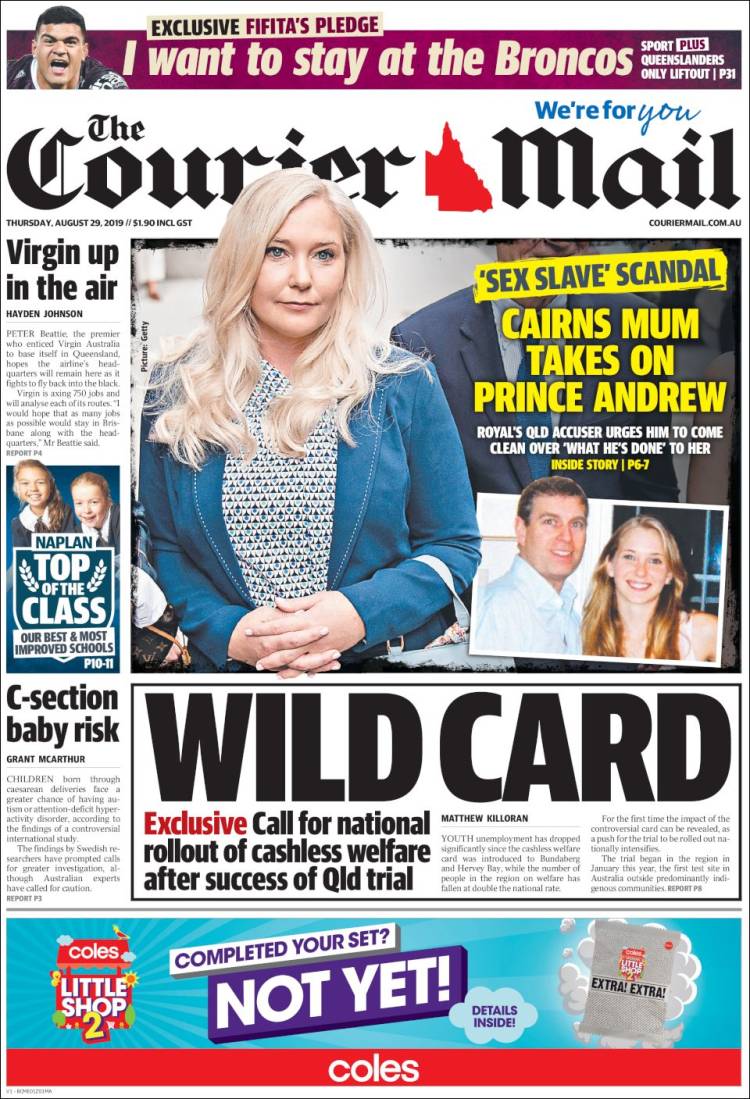Portada de The Courier-Mail (Australia)
