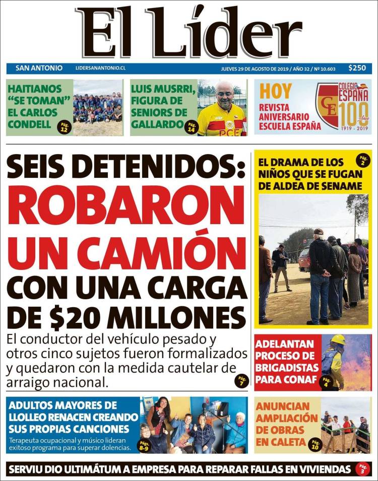 Portada de Lider de San Antonio (Chile)