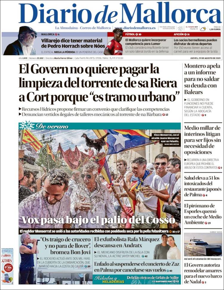 Portada de Diario de Mallorca (Espa&ntilde;a)