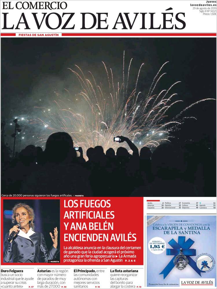 Portada de El Comercio - Avilés (Espa&ntilde;a)