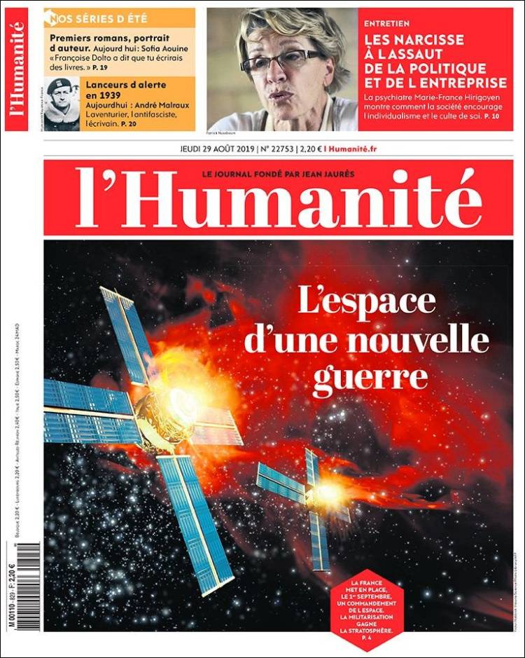 Portada de l'Humanite (Francia)