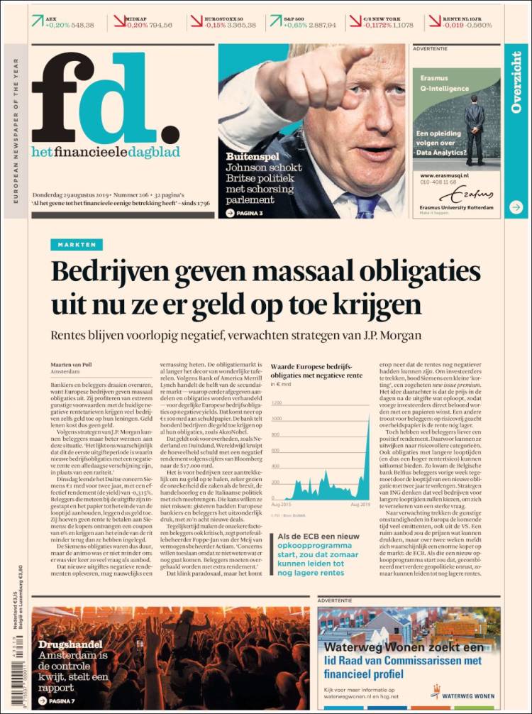 Portada de Het Financieele Dagblad (Pa&iacute;ses Bajos)
