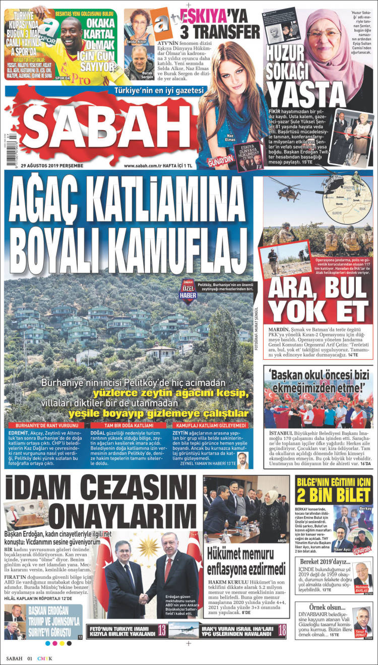 Portada de Sabah (Turqu&iacute;a)