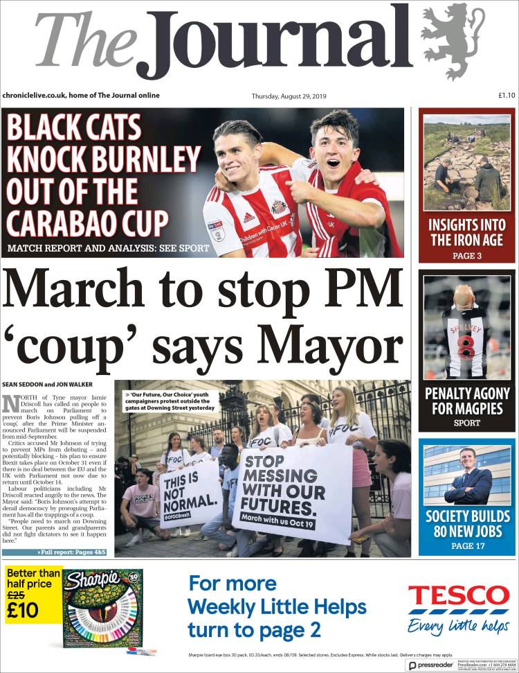 Portada de The Journal (Reino Unido)