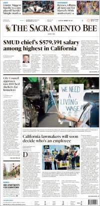 Portada de The Sacramento Bee (USA)