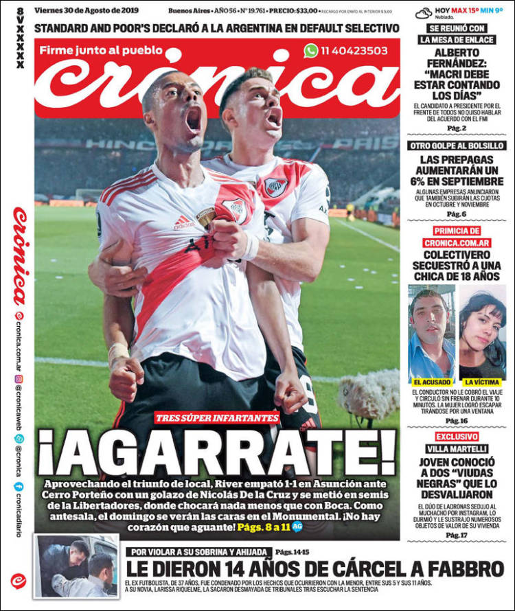 Portada de Crónica (Argentina)