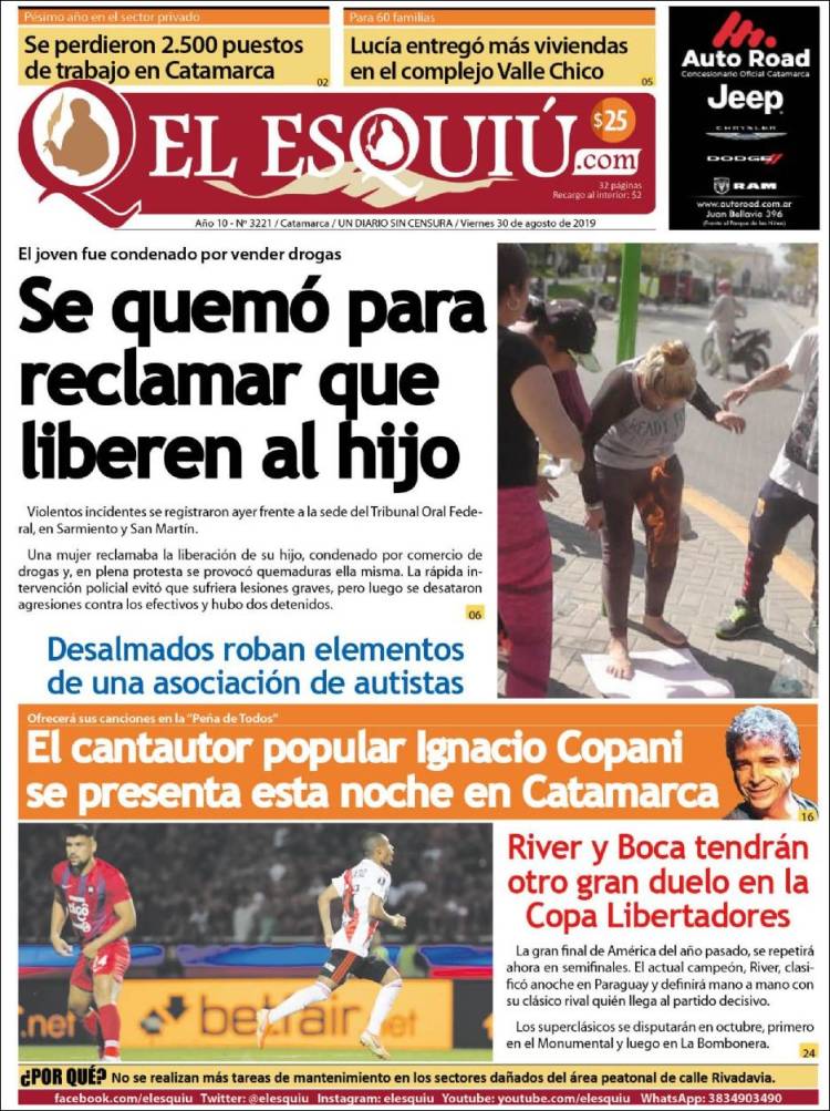 Portada de El Esquiu (Argentina)