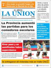 Portada de La Unión (Argentina)
