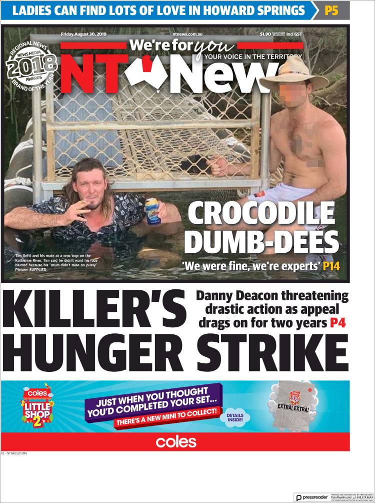 Portada de Northern Territory News (Australia)