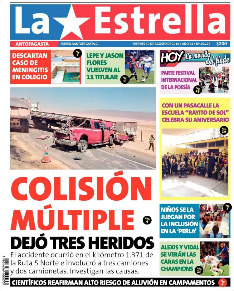 Portada de La Estrella del Norte (Chile)