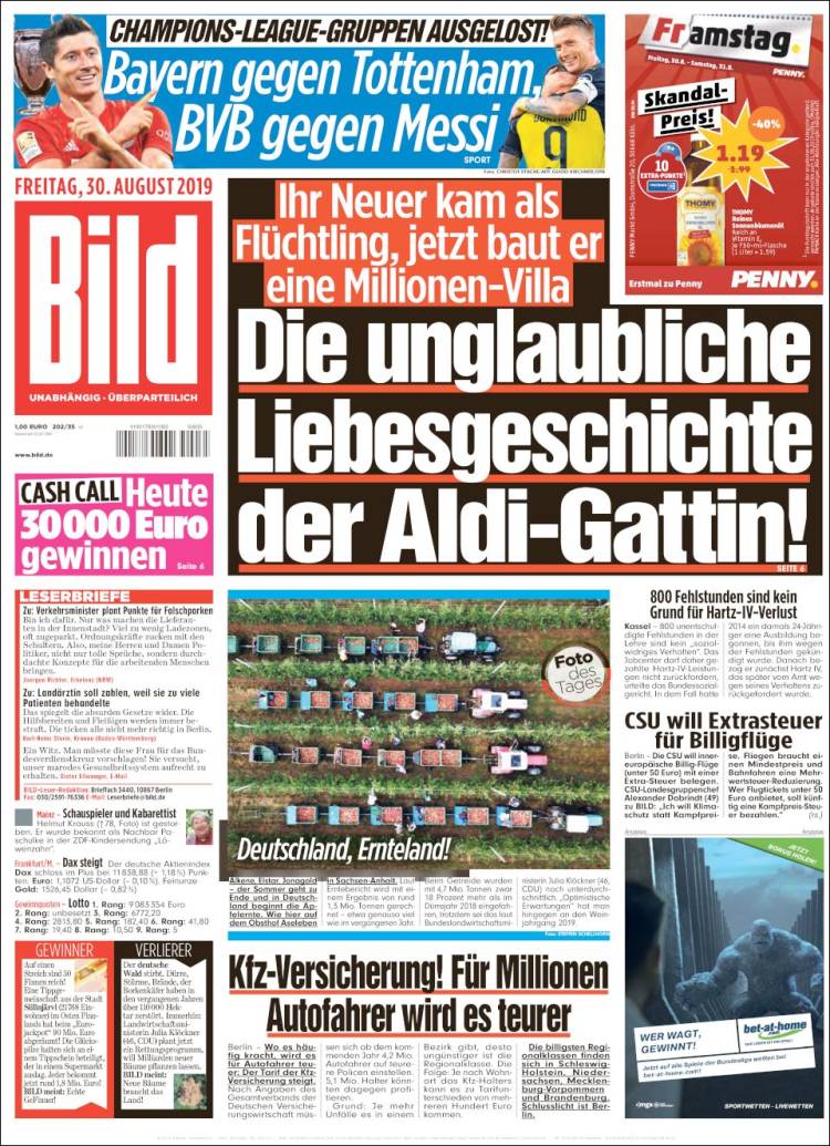 Portada de Bild (Alemania)