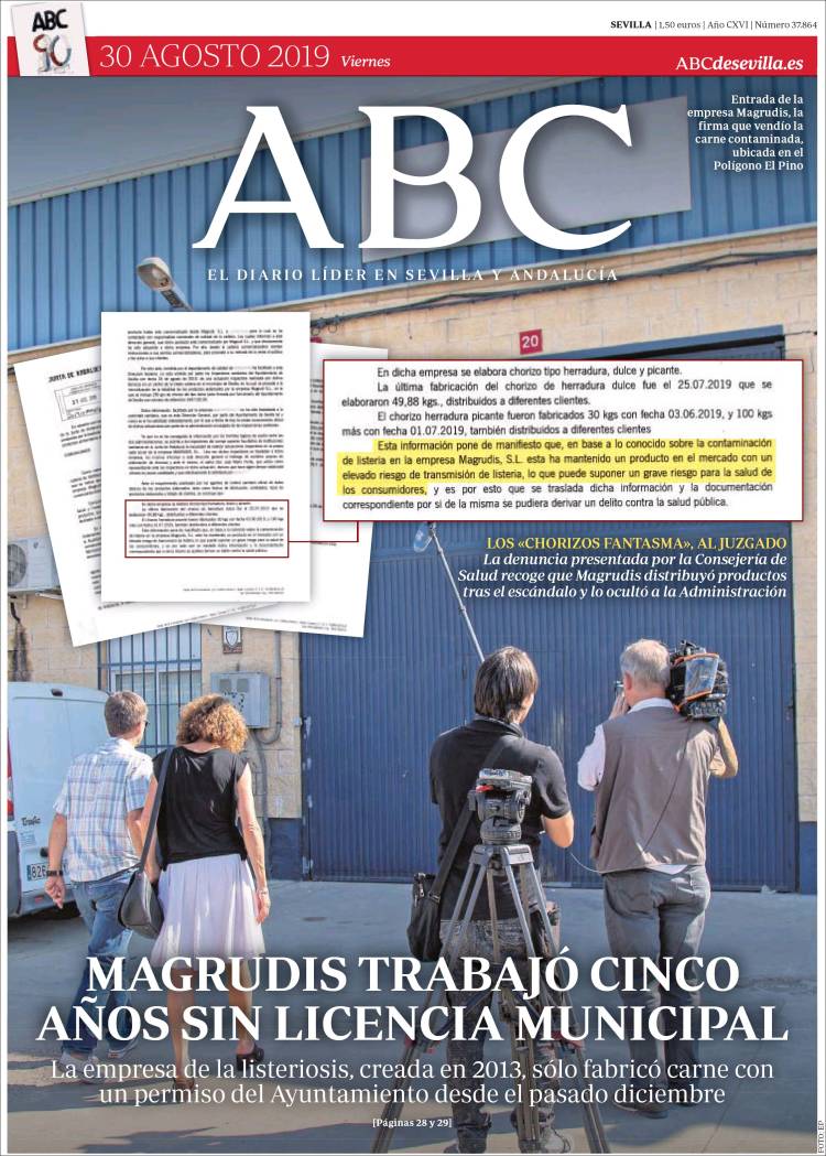 Portada de ABC - Sevilla (Espa&ntilde;a)