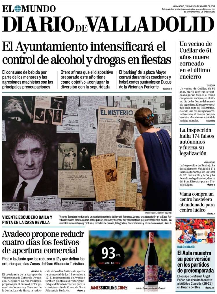 Portada de Diario de Valladolid (Espa&ntilde;a)