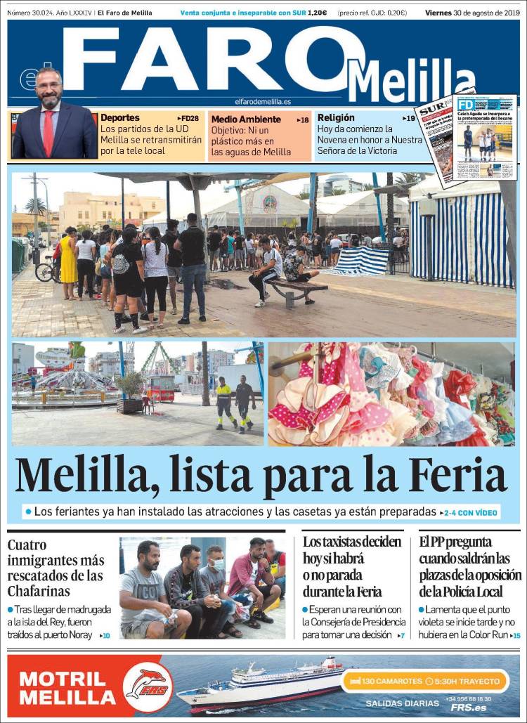 Portada de El Faro de Melilla (Espa&ntilde;a)