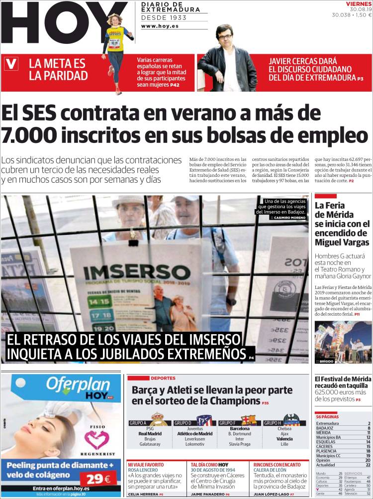 Portada de Hoy - Badajoz (Espa&ntilde;a)