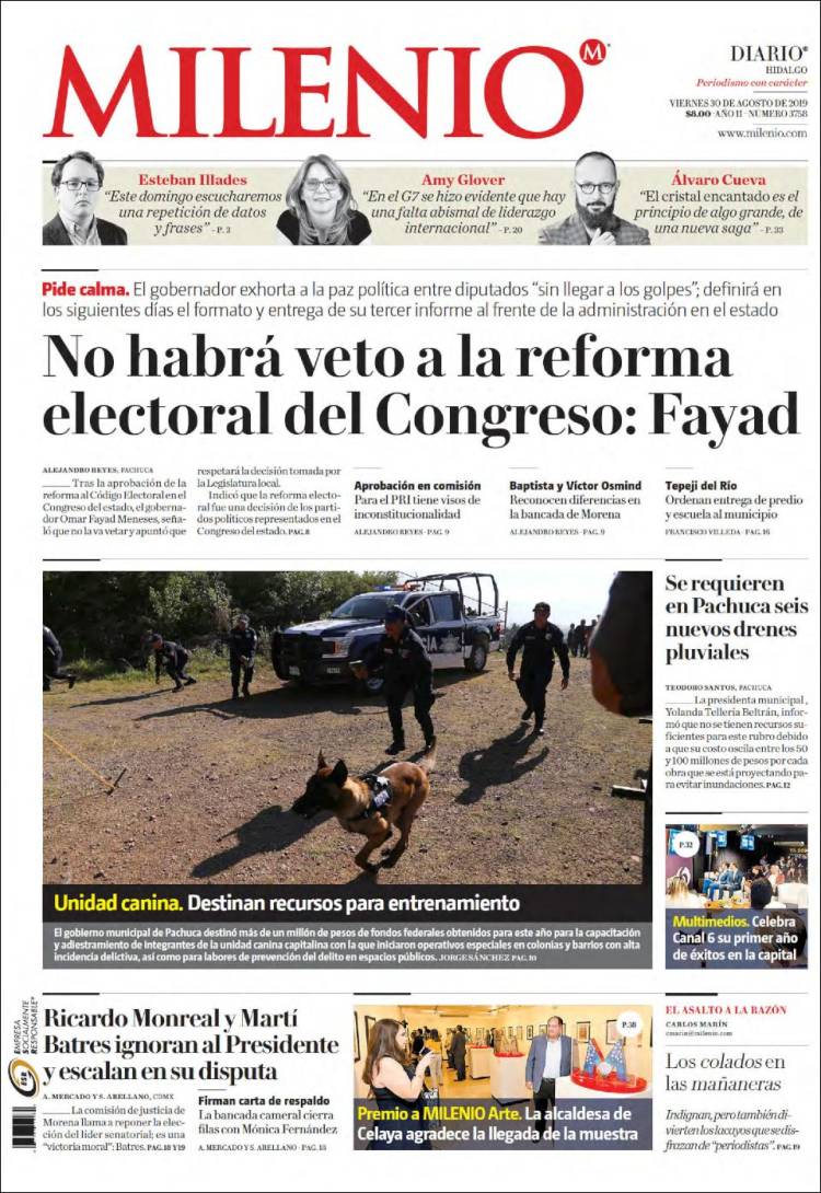 Portada de Milenio de Hidalgo (M&eacute;xico)