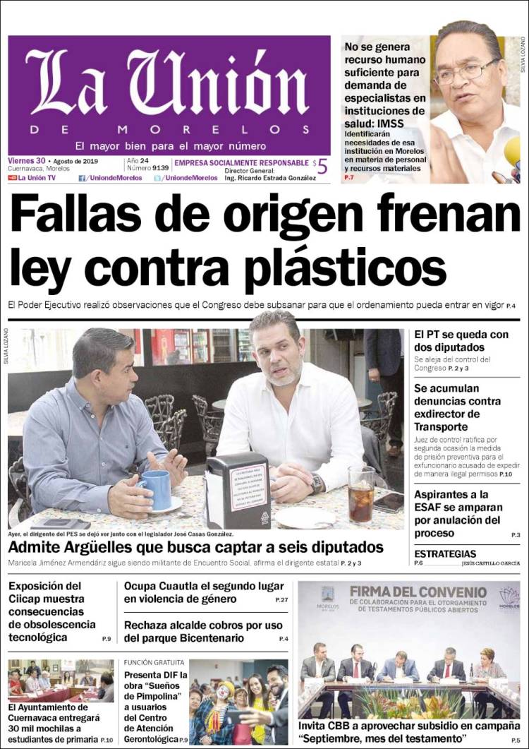 Portada de La Unión de Morelos (M&eacute;xico)