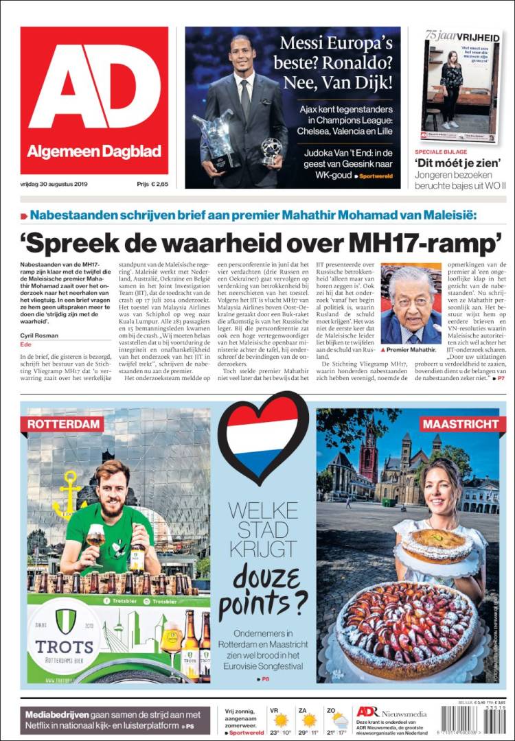 Portada de AD (Pa&iacute;ses Bajos)