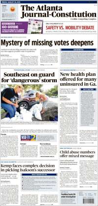 Portada de The Atlanta Journal-Constitution (USA)