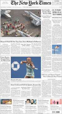 Portada de New York Times (USA)