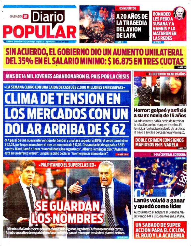 Portada de Diario Popular (Argentina)