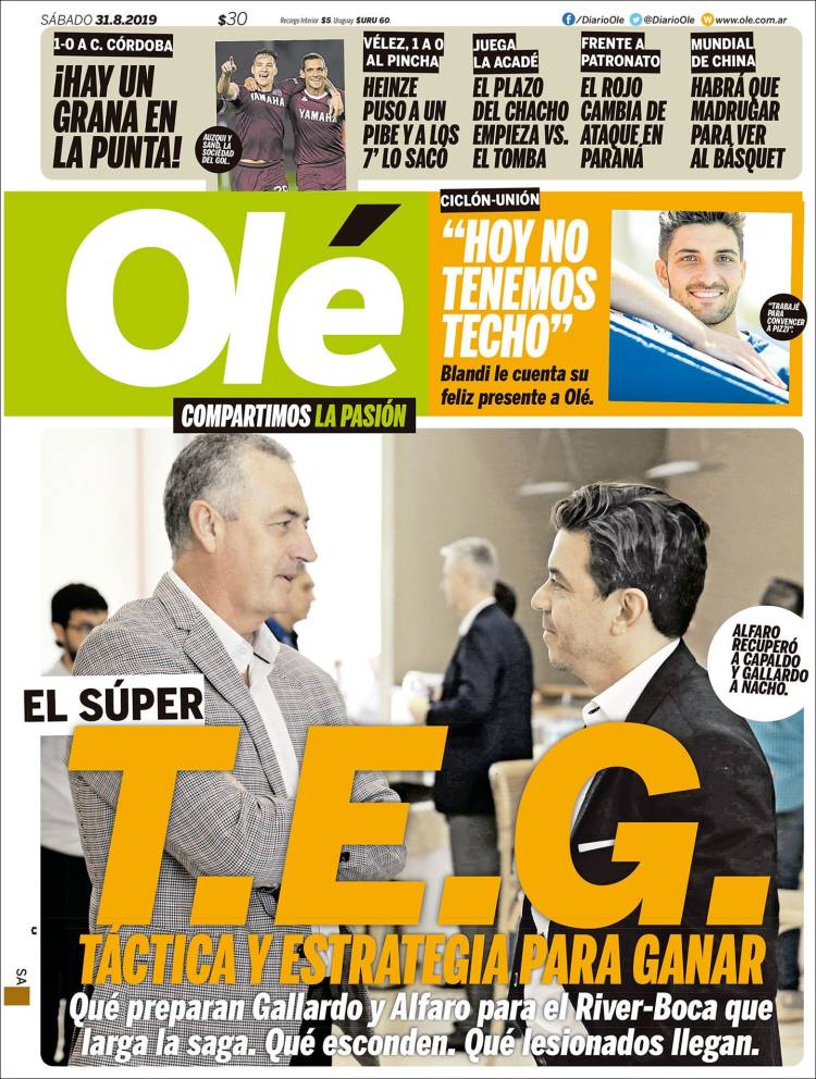 Portada de Olé (Argentina)