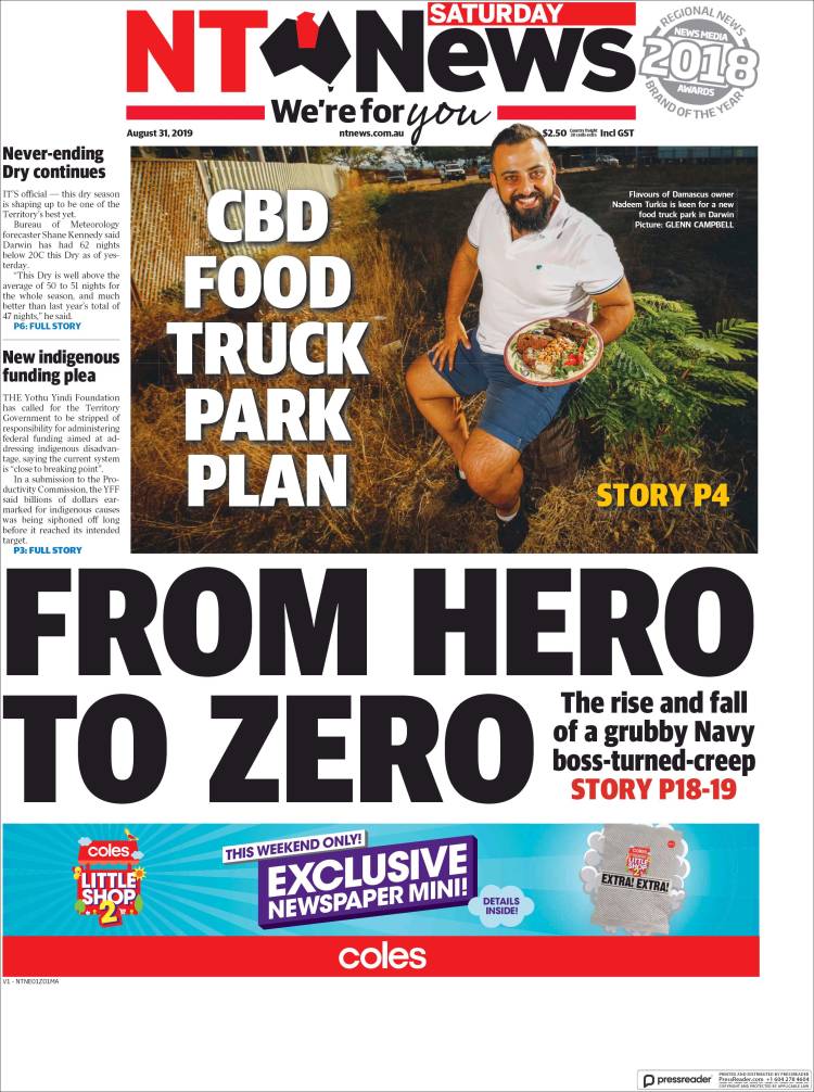 Portada de Northern Territory News (Australia)