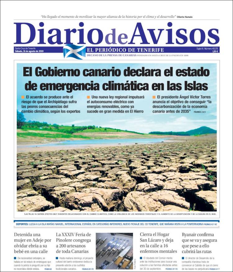 Portada de Diarios de Avisos (Espa&ntilde;a)