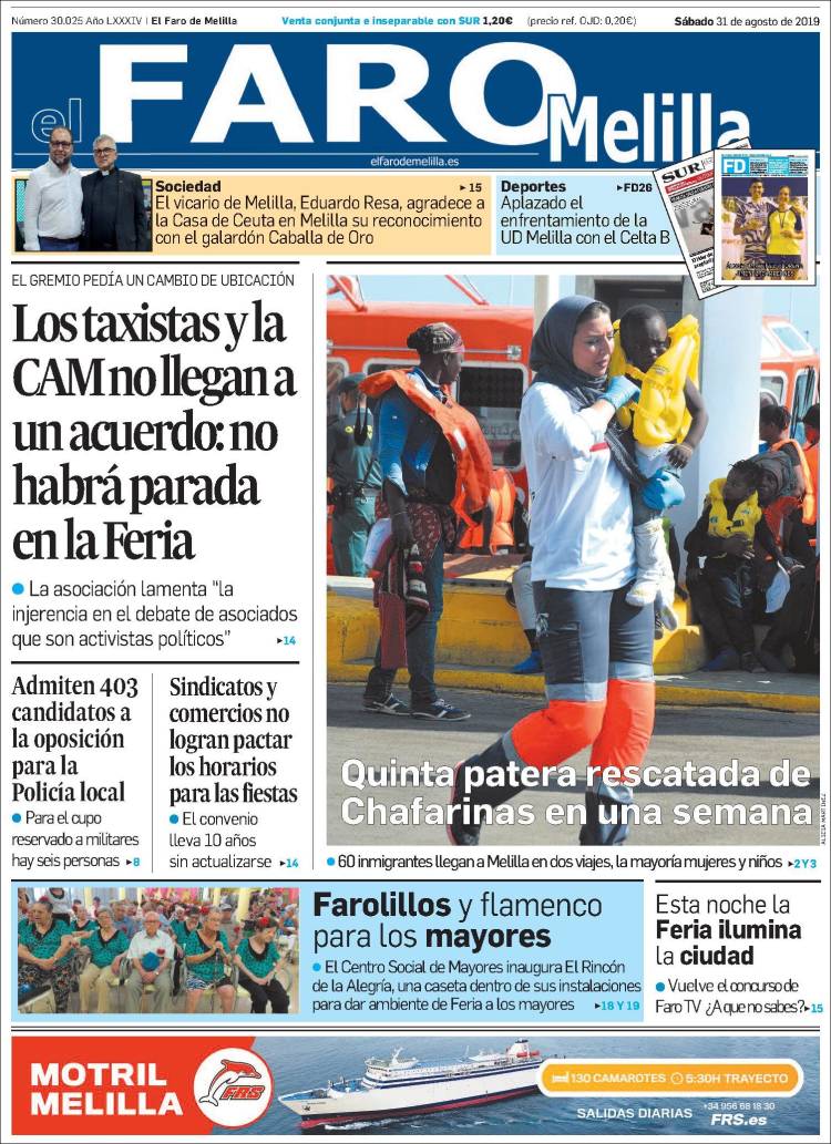 Portada de El Faro de Melilla (Espa&ntilde;a)