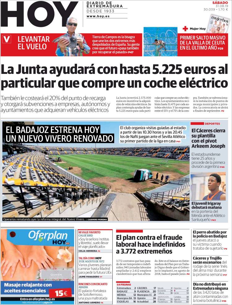 Portada de Hoy - Caceres (Espa&ntilde;a)