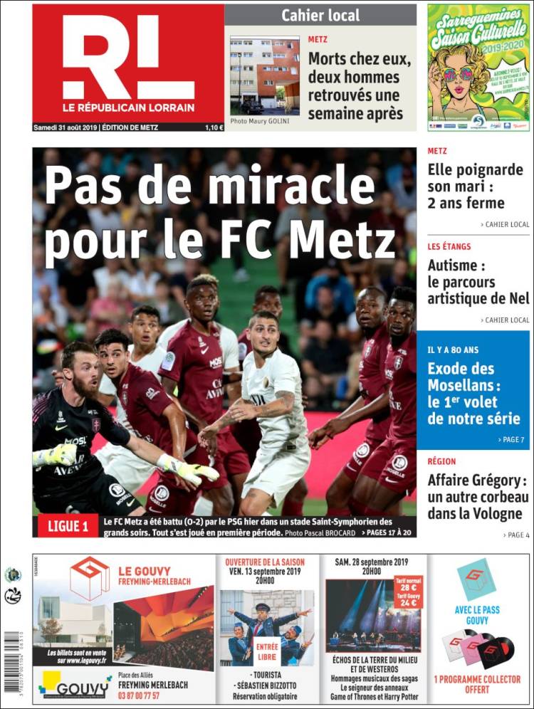 Portada de Le Republicain Lorrain (Francia)