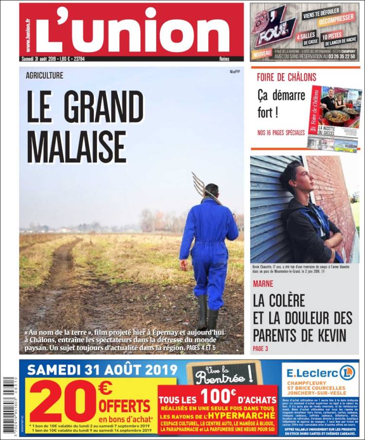 Portada de L'Union (Francia)