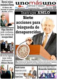 Portada de unomásuno (M&eacute;xico)