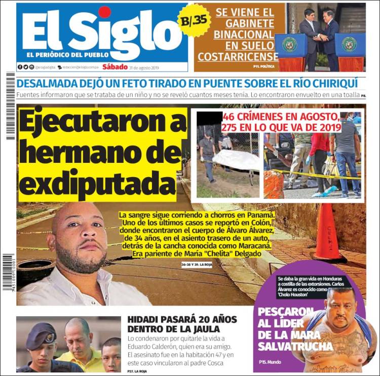 Portada de El Siglo (Panam&aacute;)