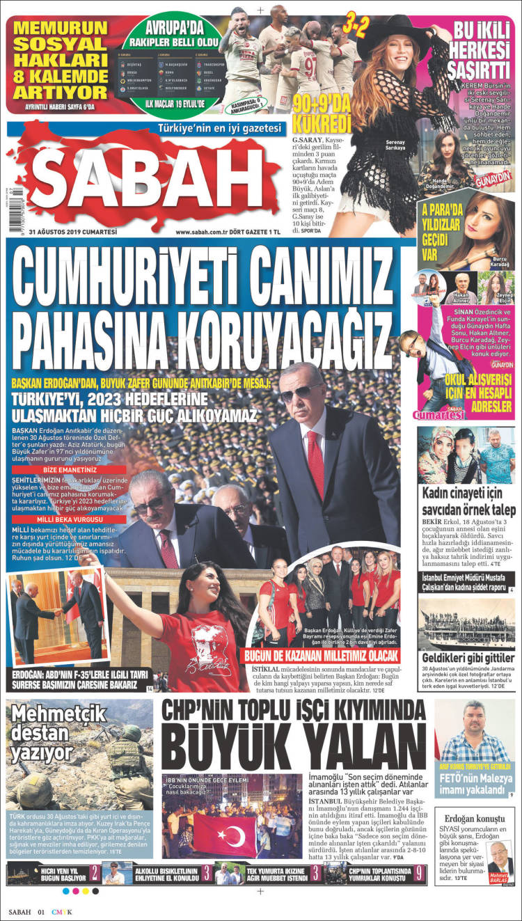 Portada de Sabah (Turqu&iacute;a)