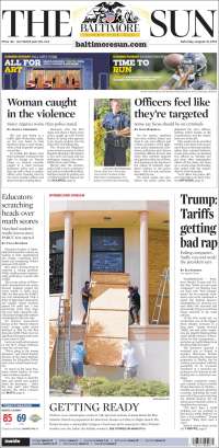 Portada de The Baltimore Sun (USA)