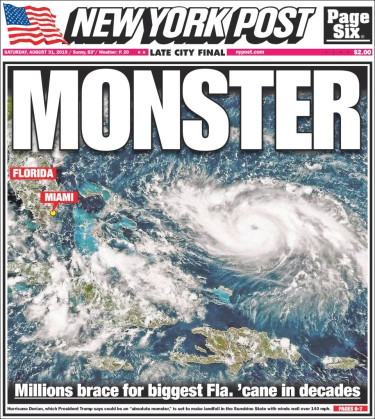 Portada de New York Post (USA)