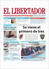 Portada de Diario El Libertador (Argentina)