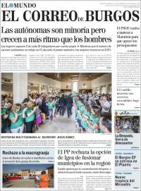 Portada de El Correo de Burgos (España)