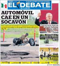 Portada de El Debate de Culiacán (México)