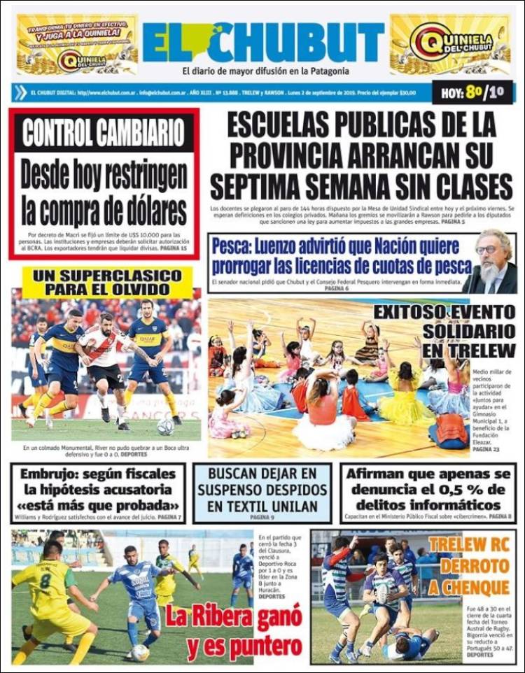 Portada de El Chubut (Argentina)