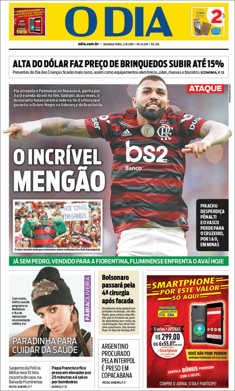 Portada de O Dia (Brasil)