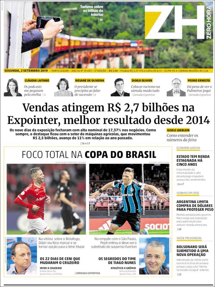 Portada de Zero Hora (Brasil)
