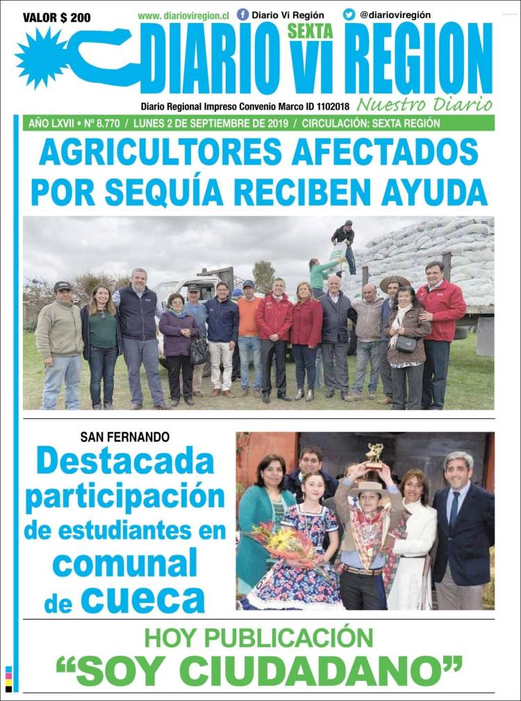 Portada de Diario VI Región (Chile)