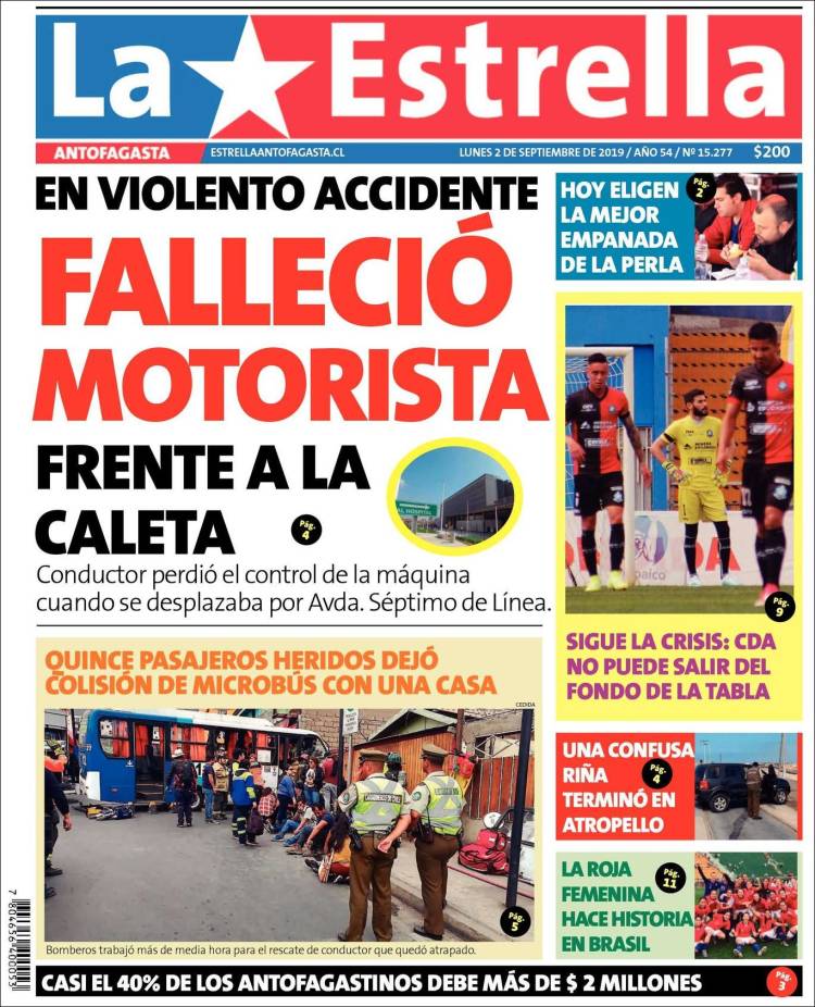 Portada de La Estrella del Norte (Chile)