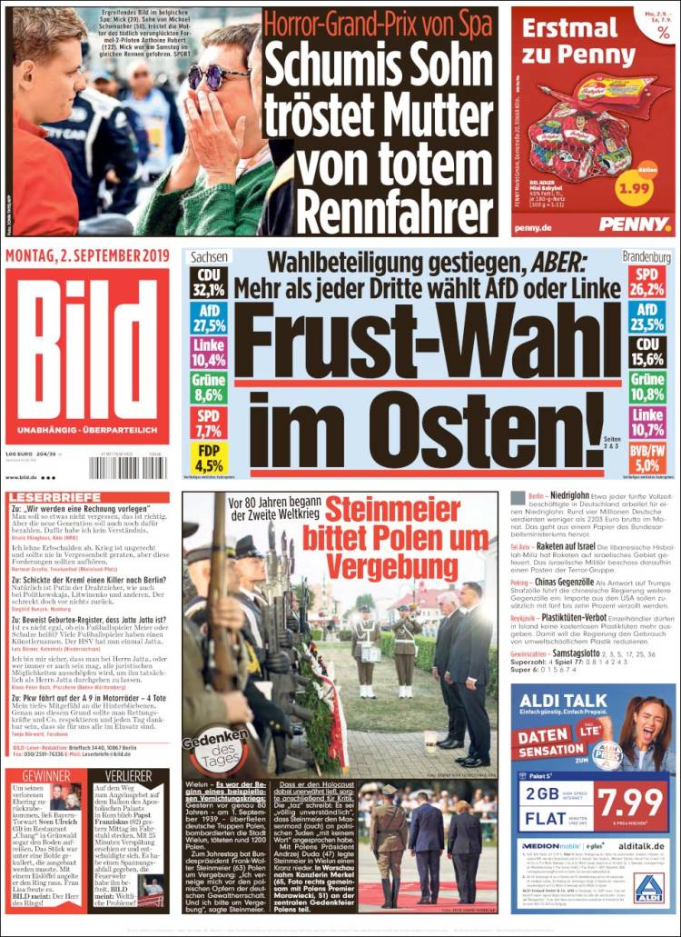 Portada de Bild (Alemania)