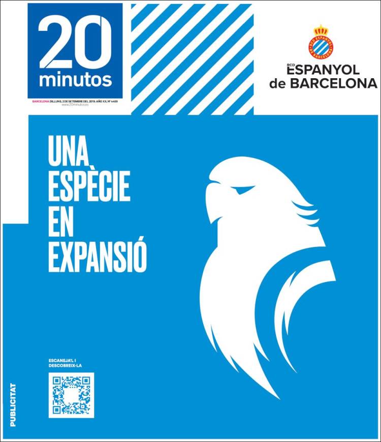 Portada de 20 Minutos - Barcelona (Espa&ntilde;a)